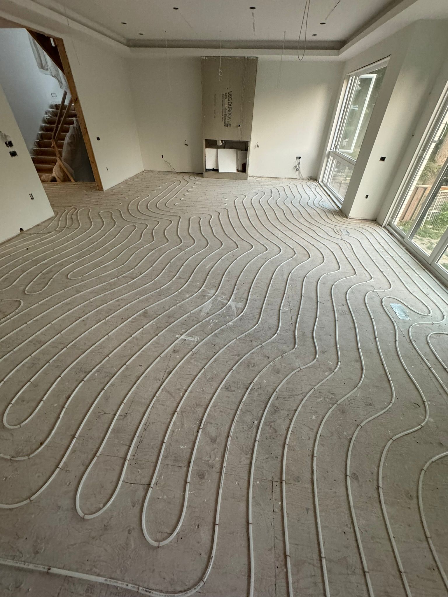 Floor heating installation 9
