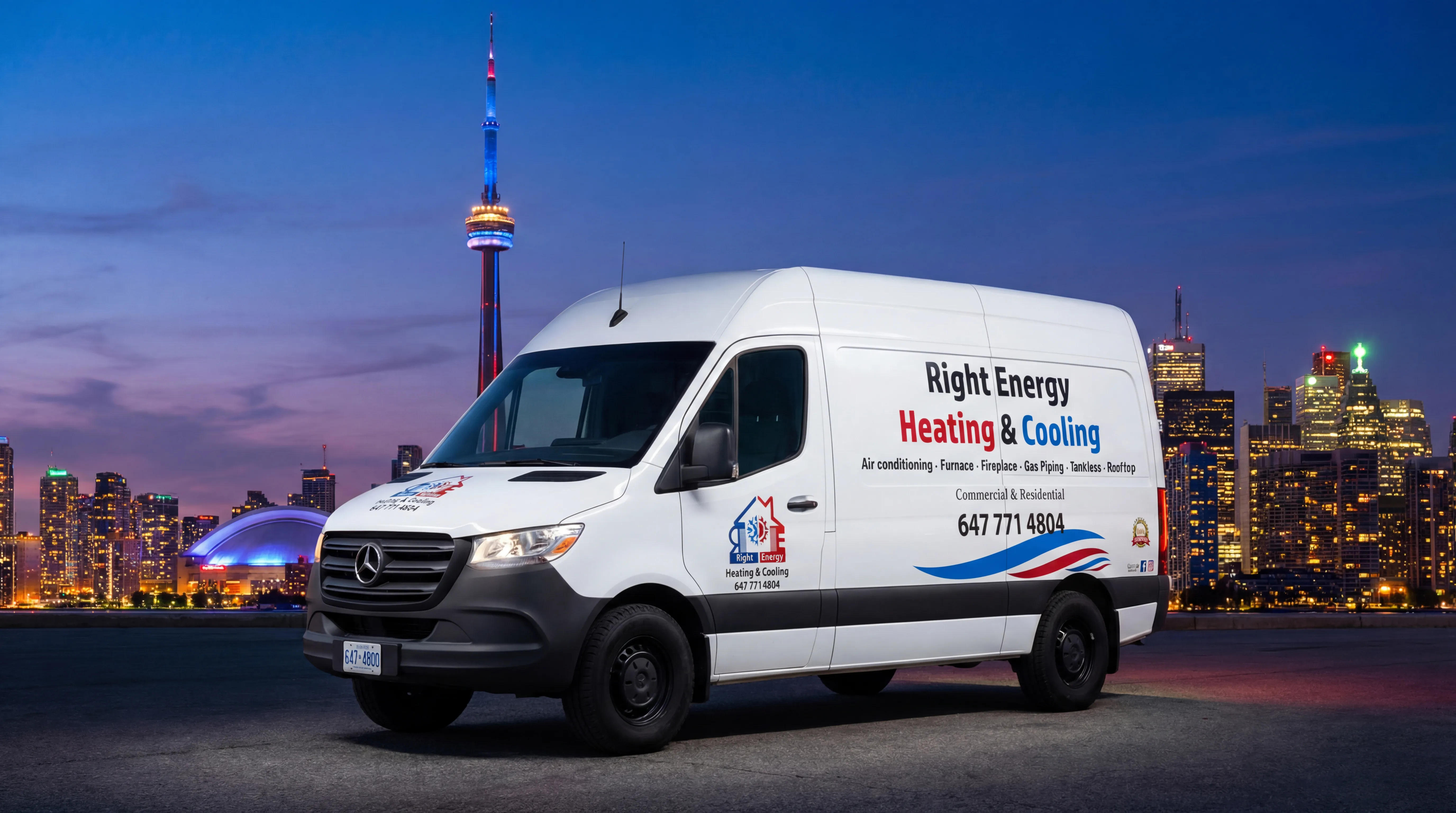 Right Energy HVAC service van in Toronto